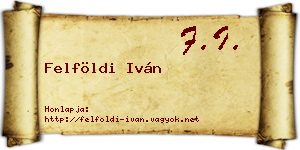 Felföldi Iván névjegykártya